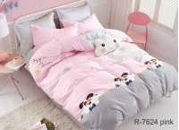 Постільна білизна ранфорс TAG - R7624 pink, полуторний